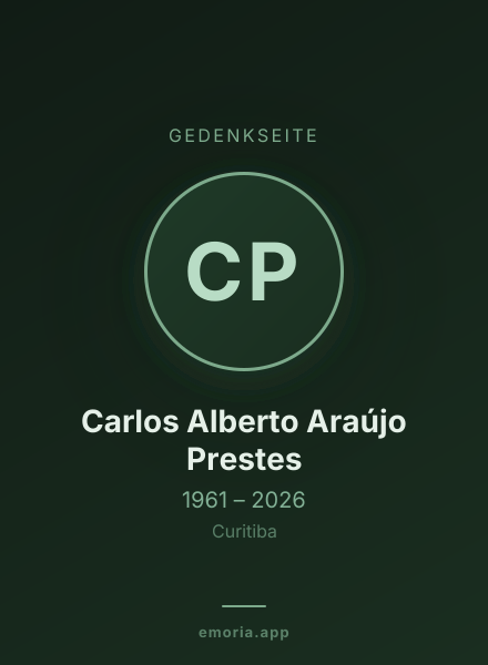 Gedenkportrait von Carlos Alberto Araújo Prestes