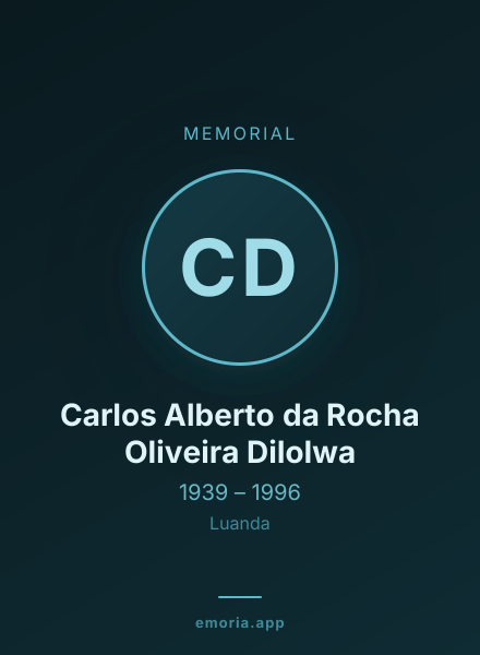 Memorial portrait of Carlos Alberto da Rocha Oliveira Dilolwa