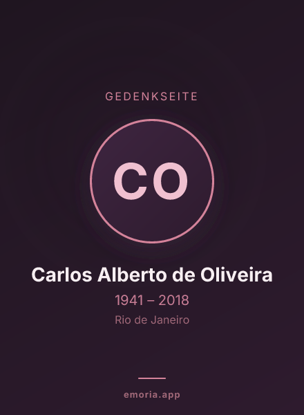 Gedenkportrait von Carlos Alberto de Oliveira