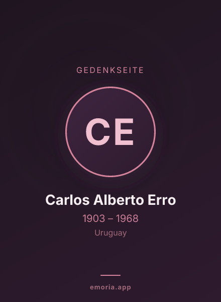 Gedenkportrait von Carlos Alberto Erro