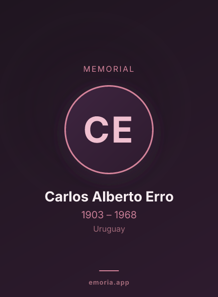 Memorial portrait of Carlos Alberto Erro