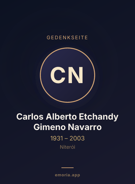 Gedenkportrait von Carlos Alberto Etchandy Gimeno Navarro