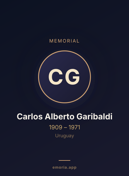 Memorial portrait of Carlos Alberto Garibaldi