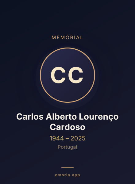 Memorial portrait of Carlos Alberto Lourenço Cardoso