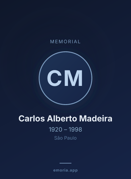 Memorial portrait of Carlos Alberto Madeira
