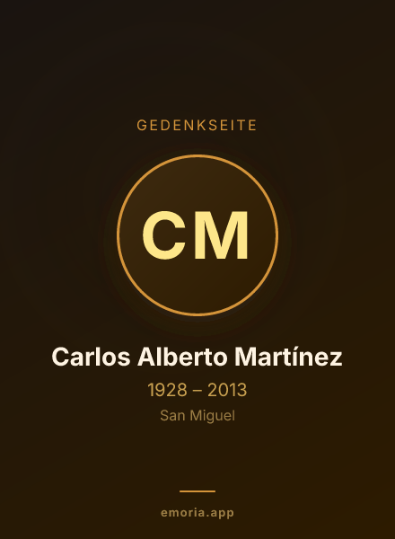 Gedenkportrait von Carlos Alberto Martínez