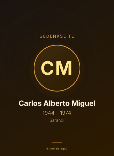 Gedenkportrait von Carlos Alberto Miguel