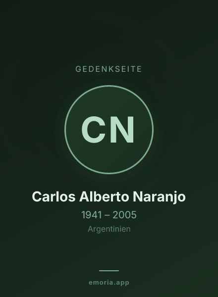 Gedenkportrait von Carlos Alberto Naranjo