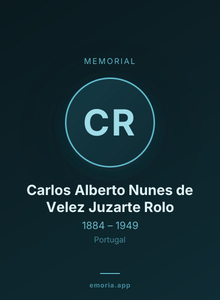 Memorial portrait of Carlos Alberto Nunes de Velez Juzarte Rolo