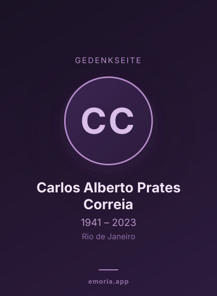 Gedenkportrait von Carlos Alberto Prates Correia