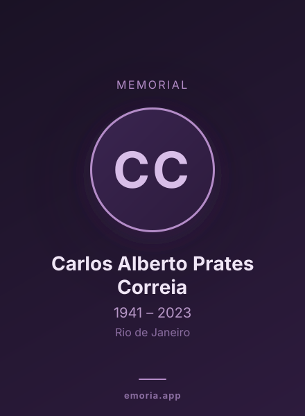 Memorial portrait of Carlos Alberto Prates Correia