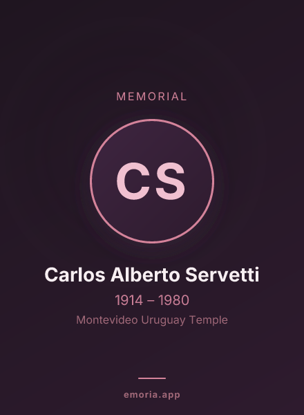Memorial portrait of Carlos Alberto Servetti
