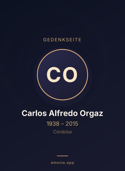 Gedenkportrait von Carlos Alfredo Orgaz
