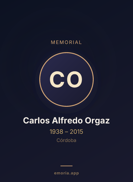 Memorial portrait of Carlos Alfredo Orgaz