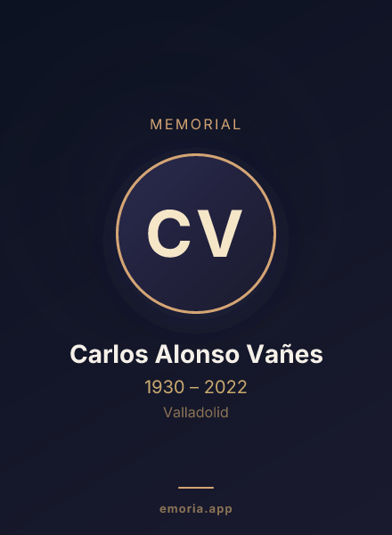 Memorial portrait of Carlos Alonso Vañes