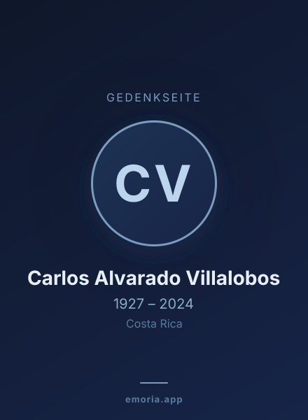Gedenkportrait von Carlos Alvarado Villalobos
