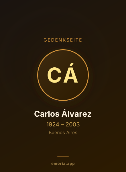 Gedenkportrait von Carlos Álvarez