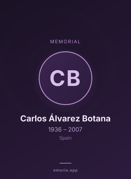 Memorial portrait of Carlos Álvarez Botana