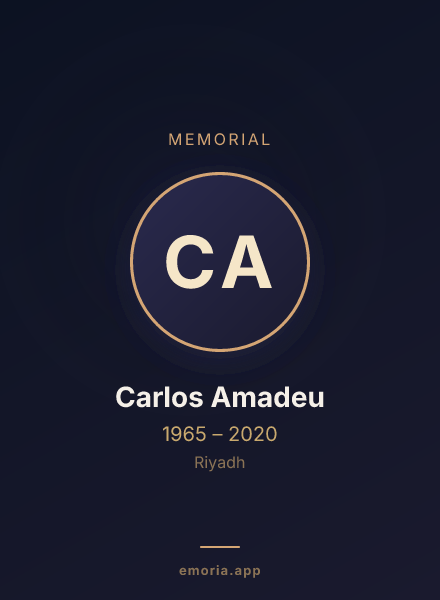 Memorial portrait of Carlos Amadeu