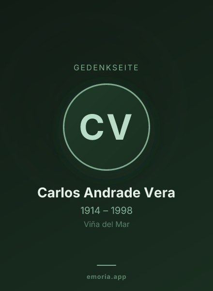 Gedenkportrait von Carlos Andrade Vera