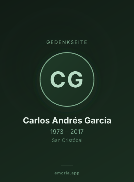 Gedenkportrait von Carlos Andrés García