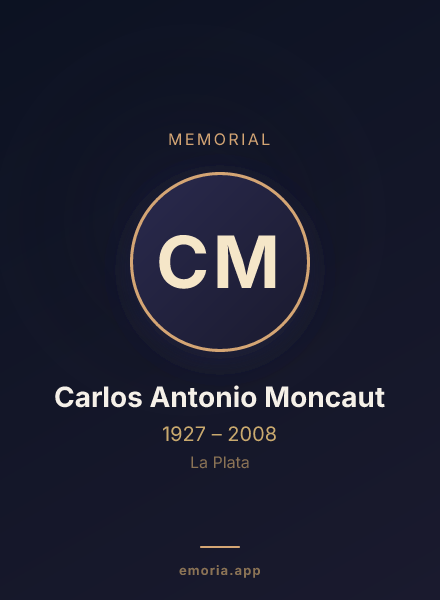 Memorial portrait of Carlos Antonio Moncaut