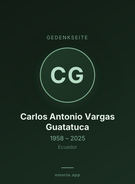 Gedenkportrait von Carlos Antonio Vargas Guatatuca