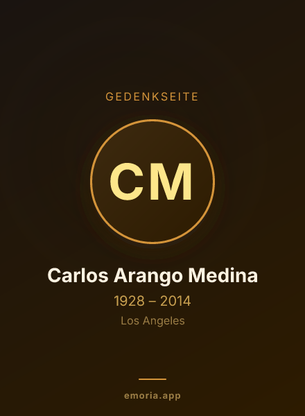 Gedenkportrait von Carlos Arango Medina