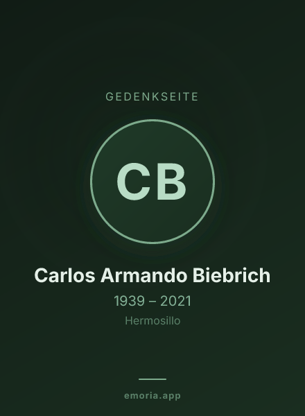 Gedenkportrait von Carlos Armando Biebrich