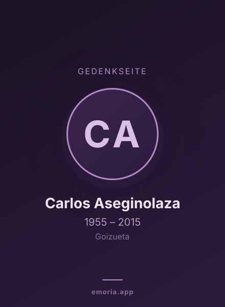 Gedenkportrait von Carlos Aseginolaza