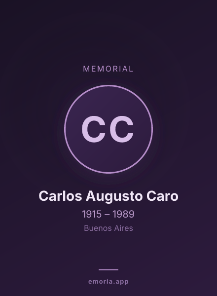 Memorial portrait of Carlos Augusto Caro