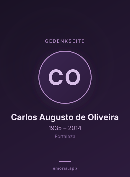 Gedenkportrait von Carlos Augusto de Oliveira
