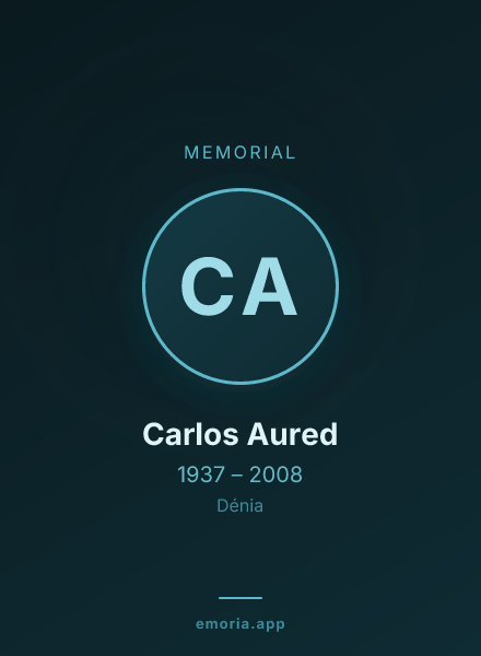 Memorial portrait of Carlos Aured