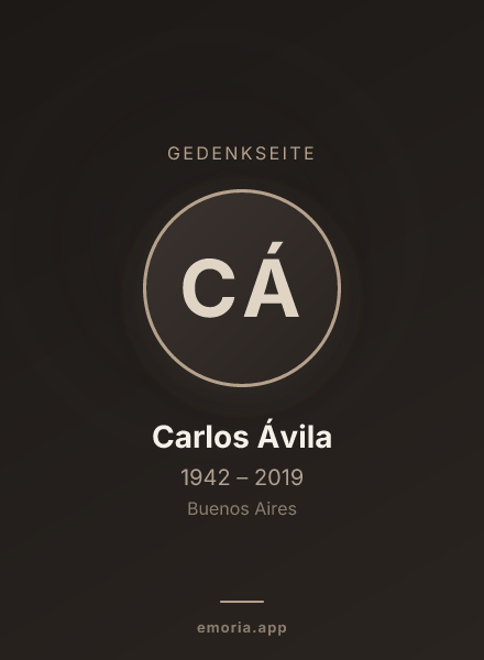 Gedenkportrait von Carlos Ávila