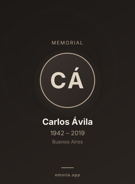 Memorial portrait of Carlos Ávila