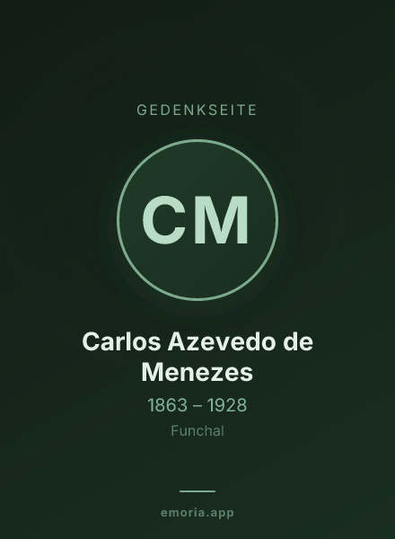 Gedenkportrait von Carlos Azevedo de Menezes