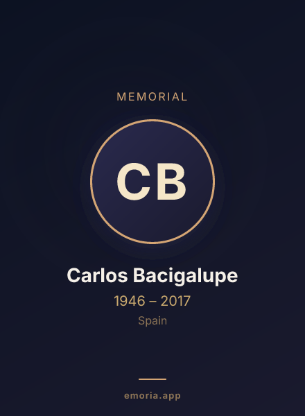 Memorial portrait of Carlos Bacigalupe