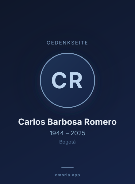 Gedenkportrait von Carlos Barbosa Romero
