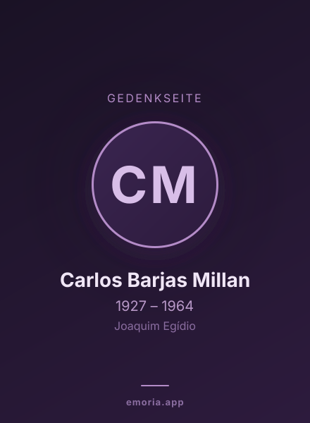 Gedenkportrait von Carlos Barjas Millan