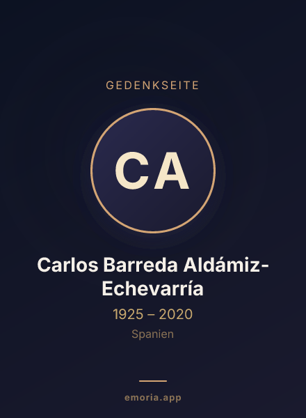 Gedenkportrait von Carlos Barreda Aldámiz-Echevarría