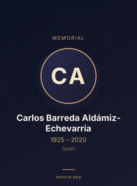Memorial portrait of Carlos Barreda Aldámiz-Echevarría