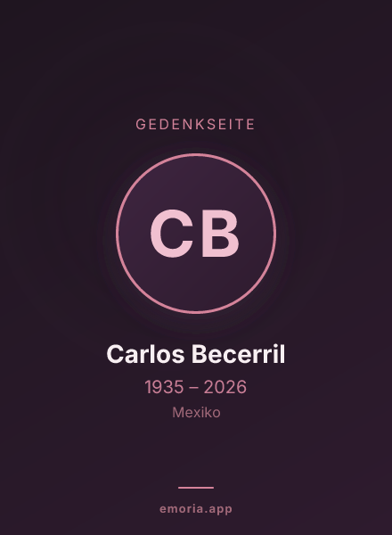 Gedenkportrait von Carlos Becerril