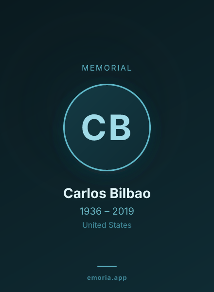Memorial portrait of Carlos Bilbao