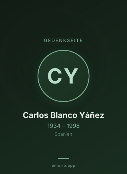 Gedenkportrait von Carlos Blanco Yáñez