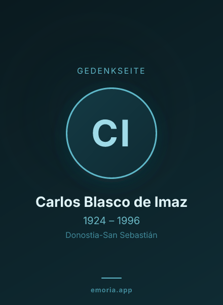 Gedenkportrait von Carlos Blasco de Imaz