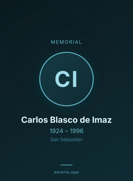 Memorial portrait of Carlos Blasco de Imaz