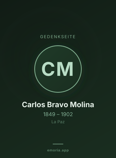 Gedenkportrait von Carlos Bravo Molina
