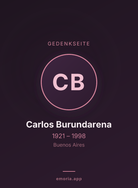 Gedenkportrait von Carlos Burundarena