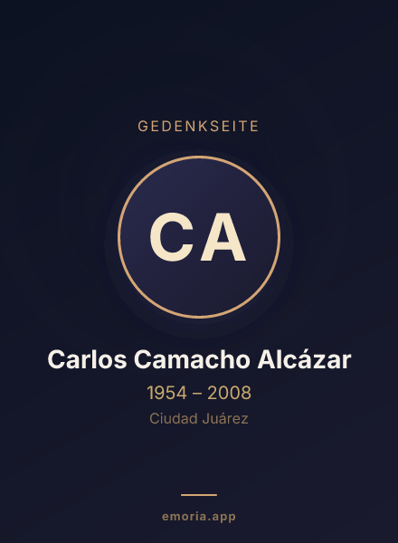 Gedenkportrait von Carlos Camacho Alcázar