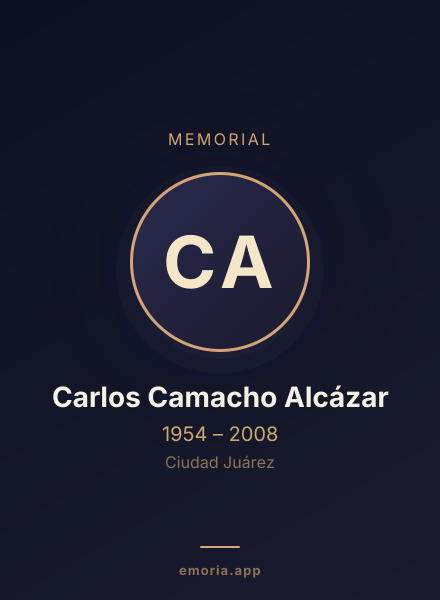 Memorial portrait of Carlos Camacho Alcázar